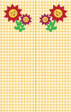 Flowers Yellow Gingham Bookmark bookmark
