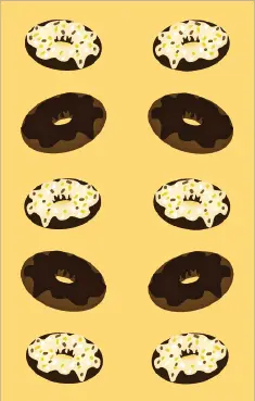 Frosted Doughnuts Yellow Bookmark bookmark