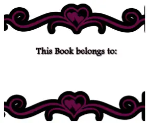 Gothic Heart Bookplates bookmark