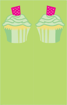 Green Cupcake Bookmark bookmark