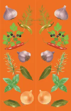 Herbs Orange Bookmark bookmark