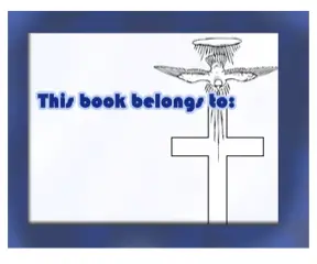 Holy Dove Cross Bookplates bookmark