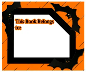 Horror Bat Bookplates bookmark