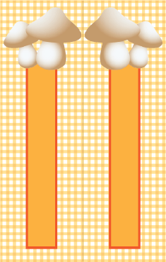 Mushrooms Yellow Gingham Bookmark bookmark