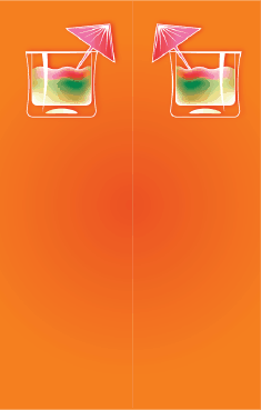 Orange Cocktail Umbrella Bookmark bookmark