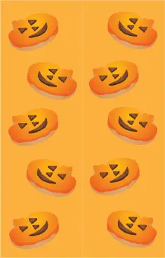 Orange Jack-o-Lanterns Bookmark bookmark