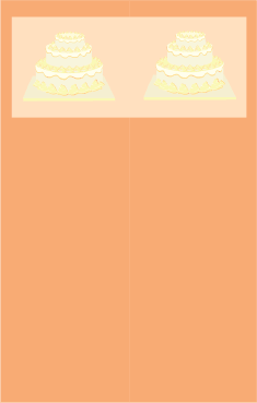 Orange Tiered Cake Bookmark bookmark