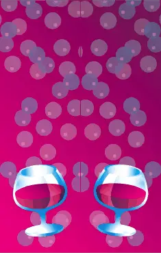 Pink Brandy Snifters Bookmark bookmark
