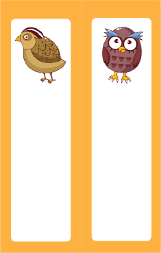 Partridge Owl Orange Bookmark bookmark