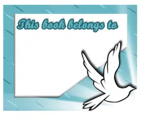 Peace Dove Bookplate bookmark