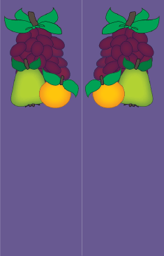 Pear Orange Grapes Purple Bookmark bookmark