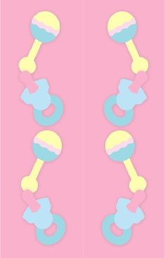 Pink Baby Rattles Bookmark bookmark