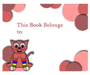 Pink Cat Bookplates bookmark