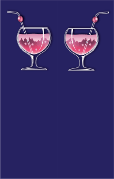 Pink Cocktail Purple Bookmark bookmark