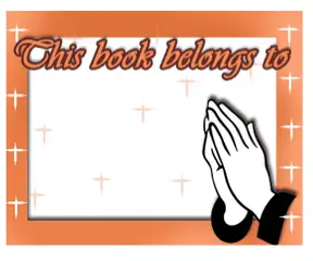 Praying Hands Bookplate bookmark