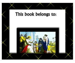 Religious Bookplate Jesus Blessing bookmark