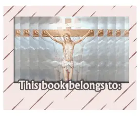 Religious Bookplate Jesus Crucified bookmark