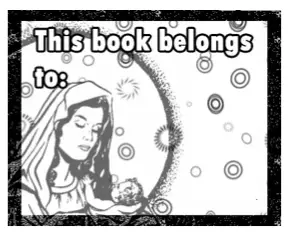 Religious Bookplate Mary Baby Jesus bookmark