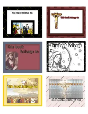 Religious Bookplates Jesus Assorted bookmark