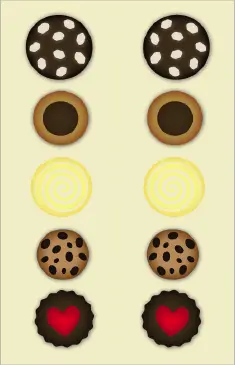 Several Cookies Yellow Bookmark bookmark