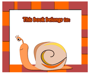 Snail Bookplates bookmark