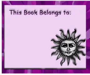 Sun Bookplates bookmark