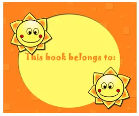 Sunshine Smile Bookplates bookmark