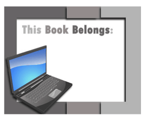 Technology Bookplate Laptop bookmark