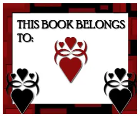 Vampire Romance Bookplates bookmark
