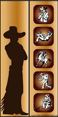 Western Bookmark with Cowboy bookmark