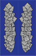 Black White Squares Blue Bookmark