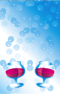 Blue Brandy Snifters Bookmark