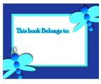 Blue Butterfly Bookplates