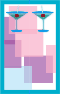 Blue Martini Bookmark