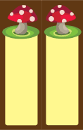 Brown Mushrooms Bookmark