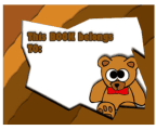 Brown Teddy Bear Bookplates