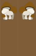 Brown White Mushrooms Bookmark