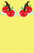 Cherries Yellow Bookmark