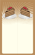 Chocolate Layer Cake Brown Bookmark