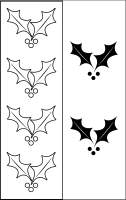 Color Holly Bookmark