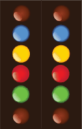 Colorful Candies Black Bookmark