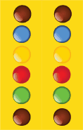 Colorful Candies Yellow Bookmark