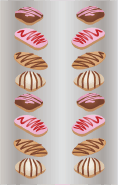 Colorful Cookies Gray Bookmark