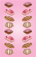 Colorful Cookies Pink Bookmark