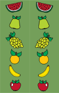 Colorful Fruit Green Bookmark