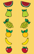 Colorful Fruit Yellow Bookmark
