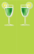 Colorful Green Cocktail Bookmark