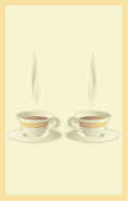 Cup Yellow Border Bookmark