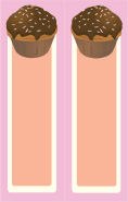 Cupcake Sprinkles Pink Bookmark