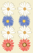 Flowers Beige Bookmark